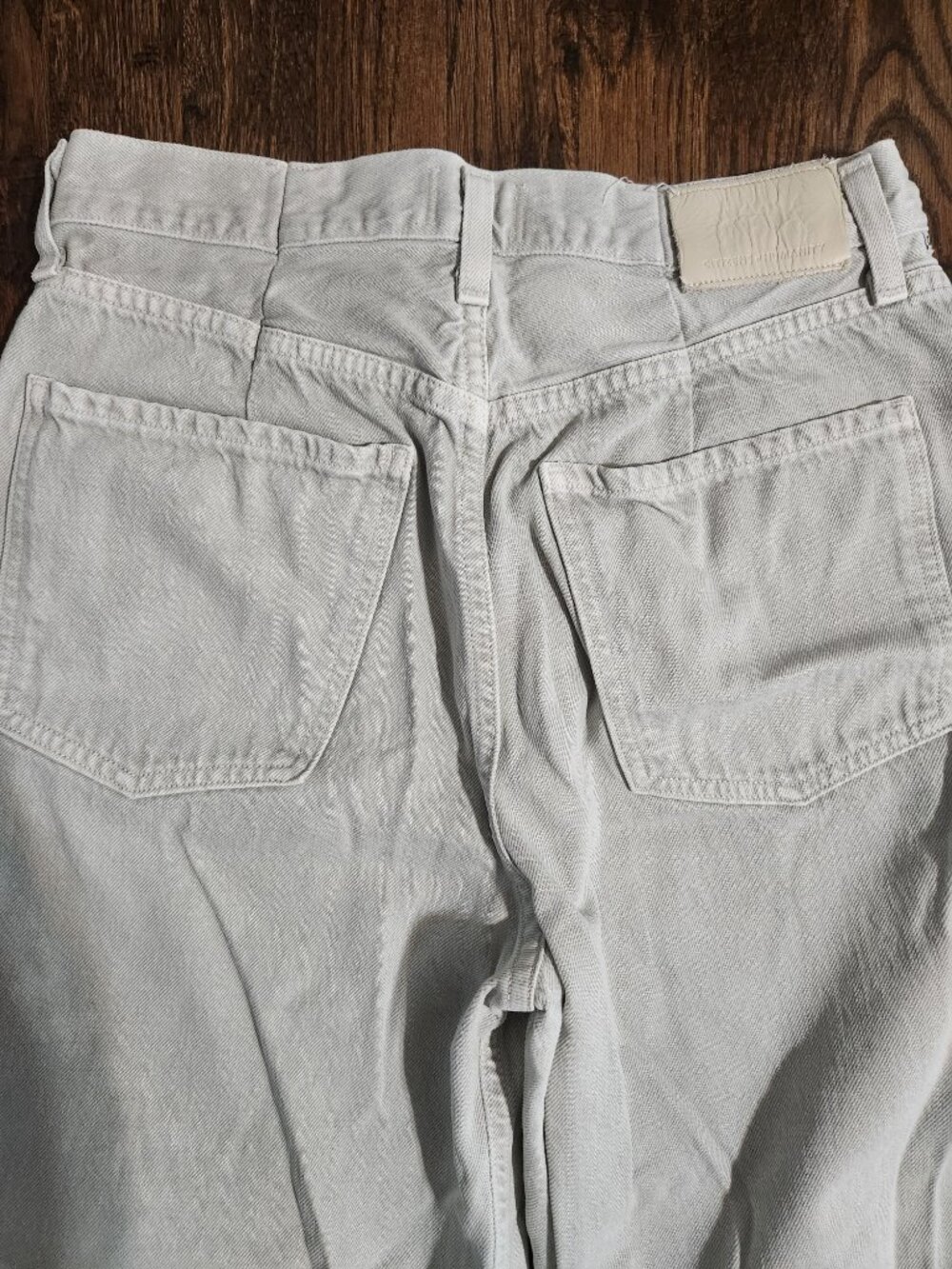 Citizens of Humanity Horseshoe Barrel Wide Leg Jeans Light Grey size 27 - Picture 8 of 10